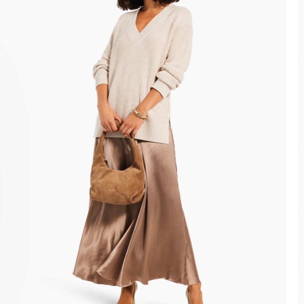 💛NWT NIC+ZOE GLISTEN UP VNECK SWEATER IN COLOR PROSECCO SIZE LARGE - Picture 6 of 13
